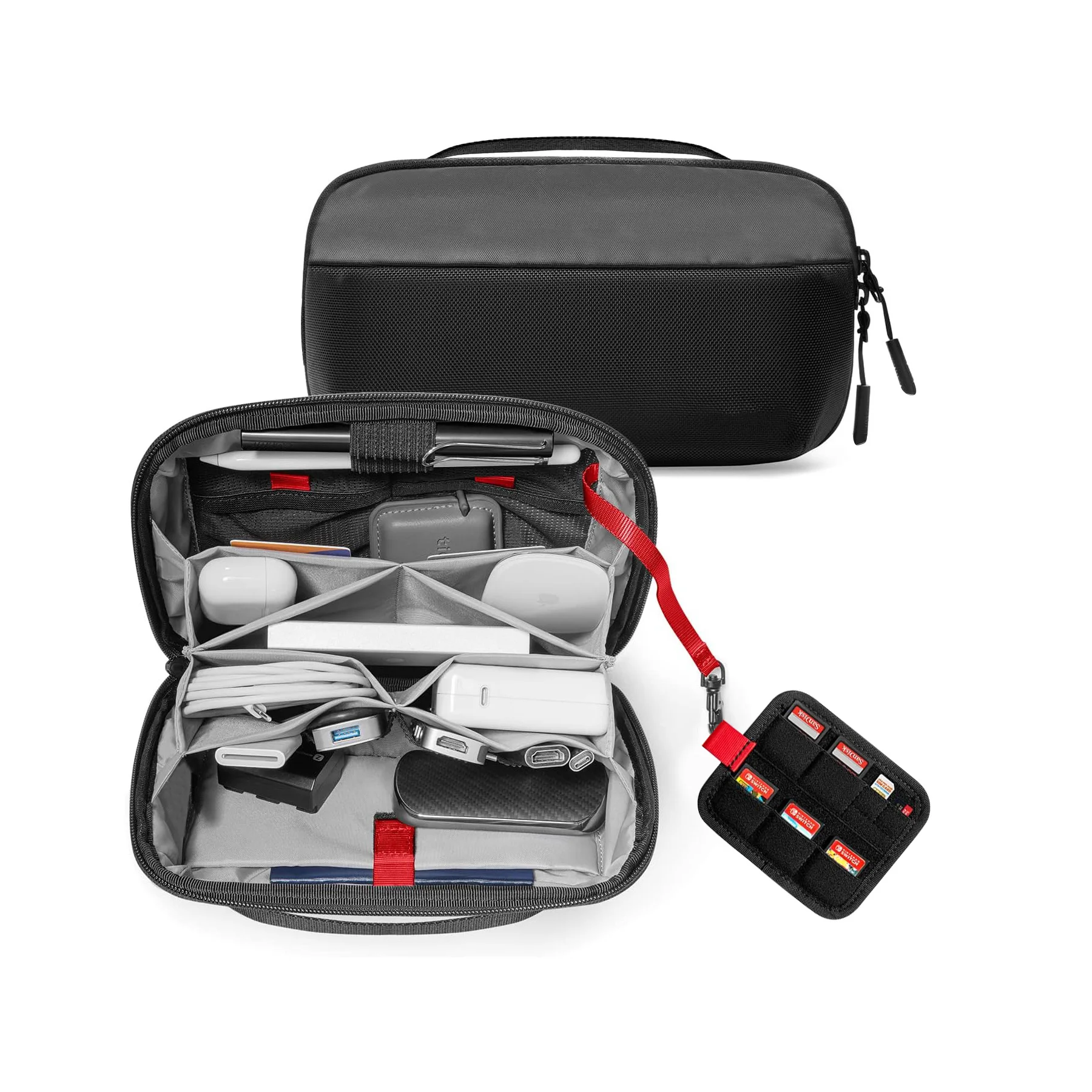Tech Accessories Case - Organizer da Viaggio per Dispositivi Elettronici,
