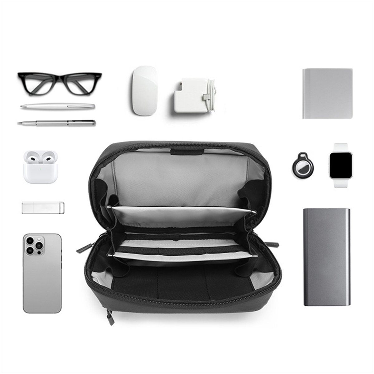 ☶ ❈ ＊ ♥ AC1578-Borsa Tecnologi - Tech Accessories Travel Organizer Pouch recensione e prezzo